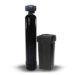 Alt text: "Two black water filtration components: a tall tank and a rectangular container.